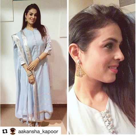 Anjana Sukhani, looking pretty, wearing earrings by Adawna!