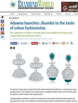 
Adawna launches Jhumkis to the taste of urban fashionistas
