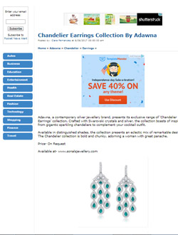 
Chandelier Earrings Collection by Adwana
